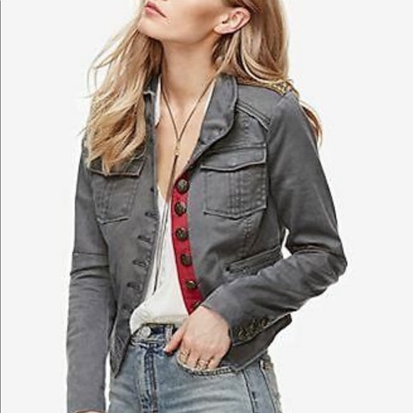Free People Shrunken Officer Military Jacket - Picture 4 of 14